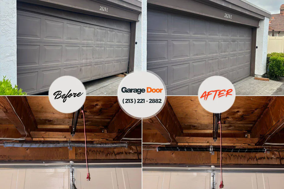 Before and after: garage door repair Pocahontas, IA